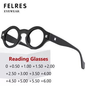 Men Women Round Anti Blue Light Reading Glasses Retro Full Frame Glasses New