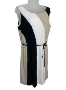Nuevo vestido vaina Calvin Klein para mujer bloque de colores sin mangas tejido elástico talla 14 - Imagen 1 de 14