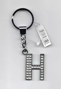 NEW! Rhinestone Bling Letter H Keyring / Keychain - Gift Idea - NEW IN PACK - Picture 1 of 1