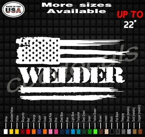 Welder American Flag Vinyl Decal Sticker | Welder Decals / Stickers - Picture 1 of 12