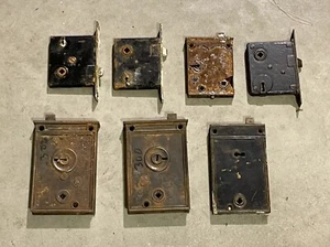 Lote de 5 cerraduras de mortaja de puerta de hierro fundido para piezas piezas de artesanía 9+ libras - Imagen 1 de 5
