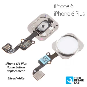 NEW iPhone 6/6 Plus Complete Home Button Assembly Replacement - SILVER/WHITE - Picture 1 of 2