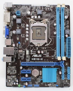 ASUS H61M-K Intel H61 (B3) microATX Mainboard Sockel LGA 1155 (#24575) - Bild 1 von 3