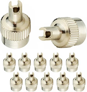 12 Pack Tire Valve Caps, Metal Valve Stem Caps with Valve Core Remover, Rubber S - Picture 1 of 9