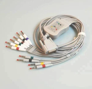 Nihon Kohden 10 Lead EKG Cable ECG-9132 ECG-9620 IEC Banana compatible - Picture 1 of 2