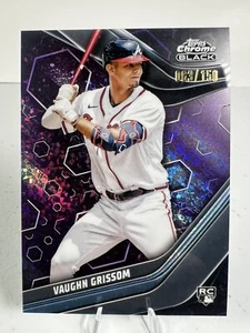 2023 Topps cromo negro Vaughn Grissom púrpura refractor novato RC/150 - Imagen 1 de 2