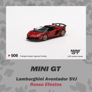 MINI GT 1:64 Model Car Lambor Aventador SVJ Roadster Alloy Sport #506 LHD Red - Picture 1 of 5