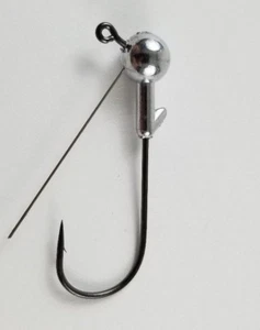 12-1/8oz 3/0 Weedless Jighead Draht GERADES AUGE Madenkopf Swimbait Regenschirm Rig - Bild 1 von 1