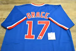 MARK GRACE Autographed Auto Jersey Chicago Cubs Home Blue Beckett COA - Picture 1 of 1
