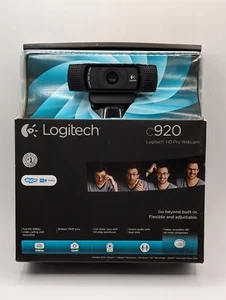 Logitech HD 1080p Pro Webcam C920, Carl Zeiss Optics, Sealed - Picture 1 of 5