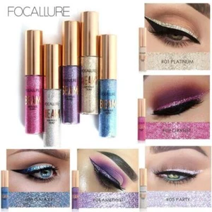 Delineador de ojos de brillo líquido impermeable Focallure maquillaje metálico para fiesta 8 g Reino Unido - Imagen 1 de 6