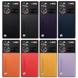 For ZTE Nubia Z60 Ultra 5G Plain Leather Fabric Coated Rubber Hard case cover - Picture 1 of 21