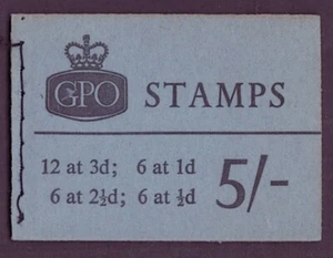 H65p Nov 1963 5/- Phosphor Wilding Booklet. Verblassen & Spuren an Einbänden. - Bild 1 von 2