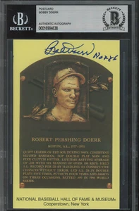 Bobby Doerr - Autographed HOF Postcard w/ Inscription - Beckett Auth (d. 2017) - Picture 1 of 2