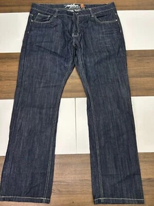 Vintage Miskeen Mens Size 44x32 Blue Jeans Baggy 100% Cotton - Picture 1 of 10