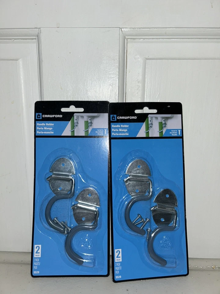 Lote de 2 Paquetes Crawford Products SS29 Mango Soporte Gancho, Gris, Pack de 2 Foto 1 de 4