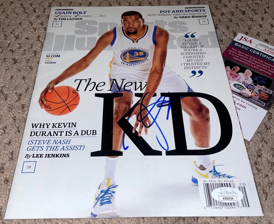 KEVIN DURANT SIGNED SPORTS ILLUSTRATED MAGAZINE JSA AUTOGRAPH BASKETBALL AUTO - Image 1 of 1