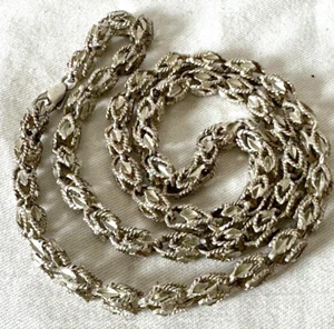 Collana catena vintage in argento sterling 925 20" x 5,5 mm 26 grammi - Foto 1 di 7