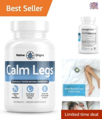 Promover el sueño tranquilo con tabletas naturales de hierro y magnesio - CalmLegs 60 unidades Foto 1 de 4