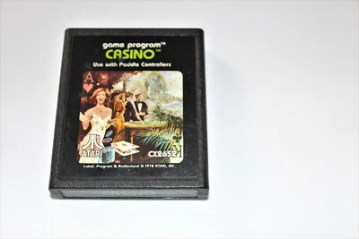 CASINO (Atari 2600 VCS) 1978 VIDEO GAME Cleaned Tested 5200 7800  - Image 1 of 2