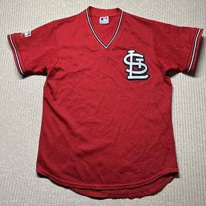 Maglia allenamento vintage St. Louis Cardinals Majestic Batting XL made in USA - Foto 1 di 8