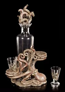 Steampunk Kraken Flaschen- & Glashalter - Veronese Deko Fantasy Gothic - Bild 1 von 1