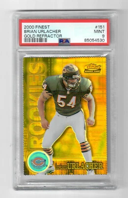Brian Urlacher 2000 Topps Finest Gold Refractor Rc 92/200  PSA 9  Rookie - Image 1 of 2