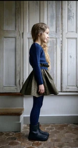 $82 NWT Ketiketa 8 Charlotte Skirt Full Circle Fair Trade Sustainability Green - Picture 1 of 5