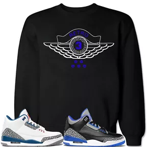 Suéter Retro 3 Azul a Juego con Air Js Retro 3 Verdadero Azul Deportivo Zapatos - Imagen 1 de 17