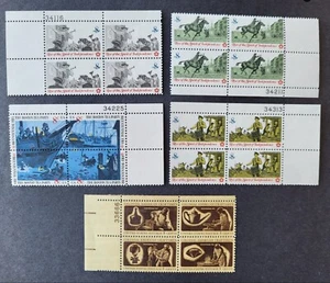Ten USA 8-cent plate blocks MNH original gum as shown - see description - Picture 1 of 2