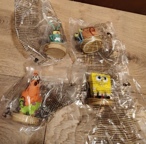 LOT (X4) SpongeBob SquarePants Mini Figure Characters Cake Toppers Patrick Gary Cover