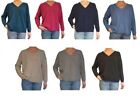 Made in Italy Women's 100% Cashmere Knit Pullover V Collar One Size
