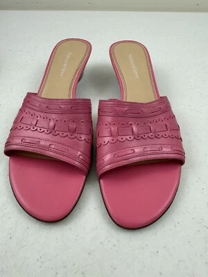 Sandalia de cuña superior de cuero para mujer Naturalizer rosa talla 7,5 M elegante preppy Foto 1 de 4