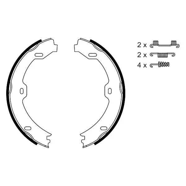 For Mitsubishi Lancer 2008-2011 Bosch BS886 Blue Rear Parking Brake Shoes - Image 1 of 1