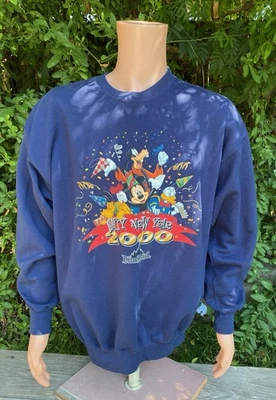 Vintage 2000 Walt Disney Disneyland Happy New Year Pullover Sweater Size L/XL - Image 1 of 4