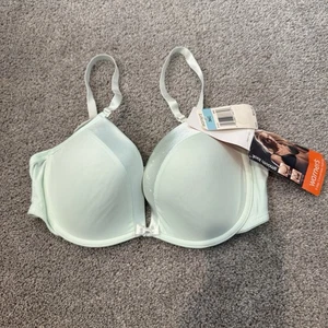 Warners Bra Green 36C Smooth Cup Push Up Style 3 Way Convertible NWT Style 1423 - Picture 1 of 6