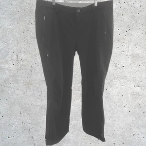 Rei Damengröße 16P schwarze Hose Reißverschlusstaschen gerades Bein Outdoor Reisen - Bild 1 von 8