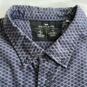 Steve’s Jeans Short Sleeve Button Down Shirt in 4X in Purple Men’s - Picture 1 of 10