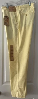 Pantalones Louis Raphael Slim Fit Amarillo Algodón Sarga Caquis, 34 x 30 Foto 1 de 4