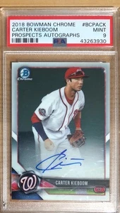 2018 Bowman Chrome - Carter Kieboom Rookie Auto PSA 9 #BCPA-CK (AU, RC) - Picture 1 of 2