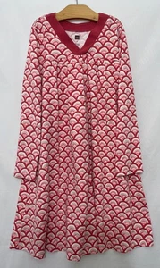 251001 Mädchen 8 TEA COLLECTION Koralle L/S V-Ausschnitt Strick A-Linie Kleid GUC  - Bild 1 von 4
