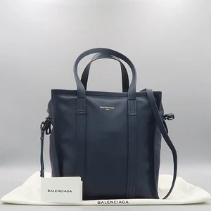 Balenciaga 443096 navy small tote bag + shoulder strap 2WAY - Picture 1 of 7