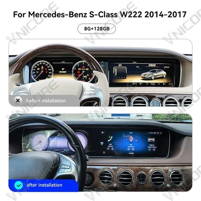 Radio de coche de doble pantalla para Mercedes-Benz S W222 2014-2017 Digital Cluster Carplay Foto 1 de 4