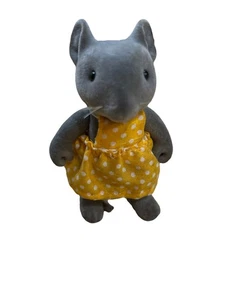 Vintage Sylvanian Families Thistlethorn grau Maus gepunktetes Kleid Calico Critters - Bild 1 von 7