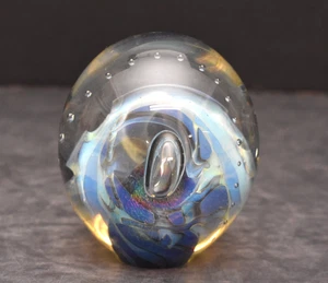 Vintage Signed & Dated Hand-Blown Glass Paperweight Artist Robert Eickholt - Picture 1 of 14