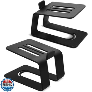 Metal Desktop Speaker Stands, 1 Pair Studio Monitor Stand Support for Small M - Picture 1 of 5