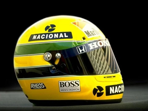 AYRTON SENNA HELMET 8x10 PHOTO photograph PICTURE FORMULA 1 Brazilian Cover