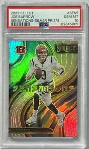 Panini Select Joe Burrow 2022 #sen-5 Sensations Silver Prizm - PSA 10 | POP 14 - Imagen 1 de 6