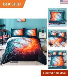 Comforter Full 79x90 Inch, 3 Pieces1 Comforter, 2 Pillowcases 3D Microfiber S... - Picture 1 of 8