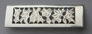 Alte Brosche Silber 900 WF Sägearbeit Blätter 5,9x1,8cm - Bild 1 von 3
